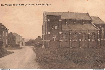 [-50%] Belgique - Villers le bouillet - Halbosart - Place de l'église - Edit. Cuivers Lemye  - Carte Postale Ancienne