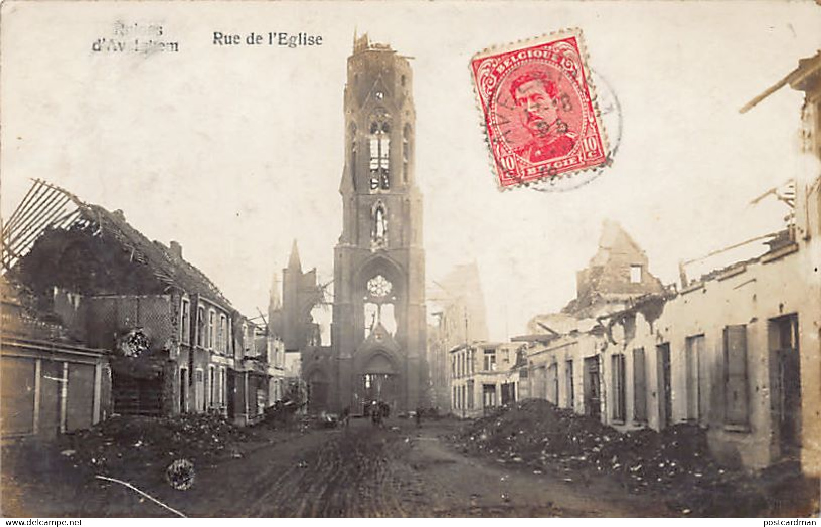 België - AVELGEM (W. Vl.) Kerkruïnes - FOTOKAART