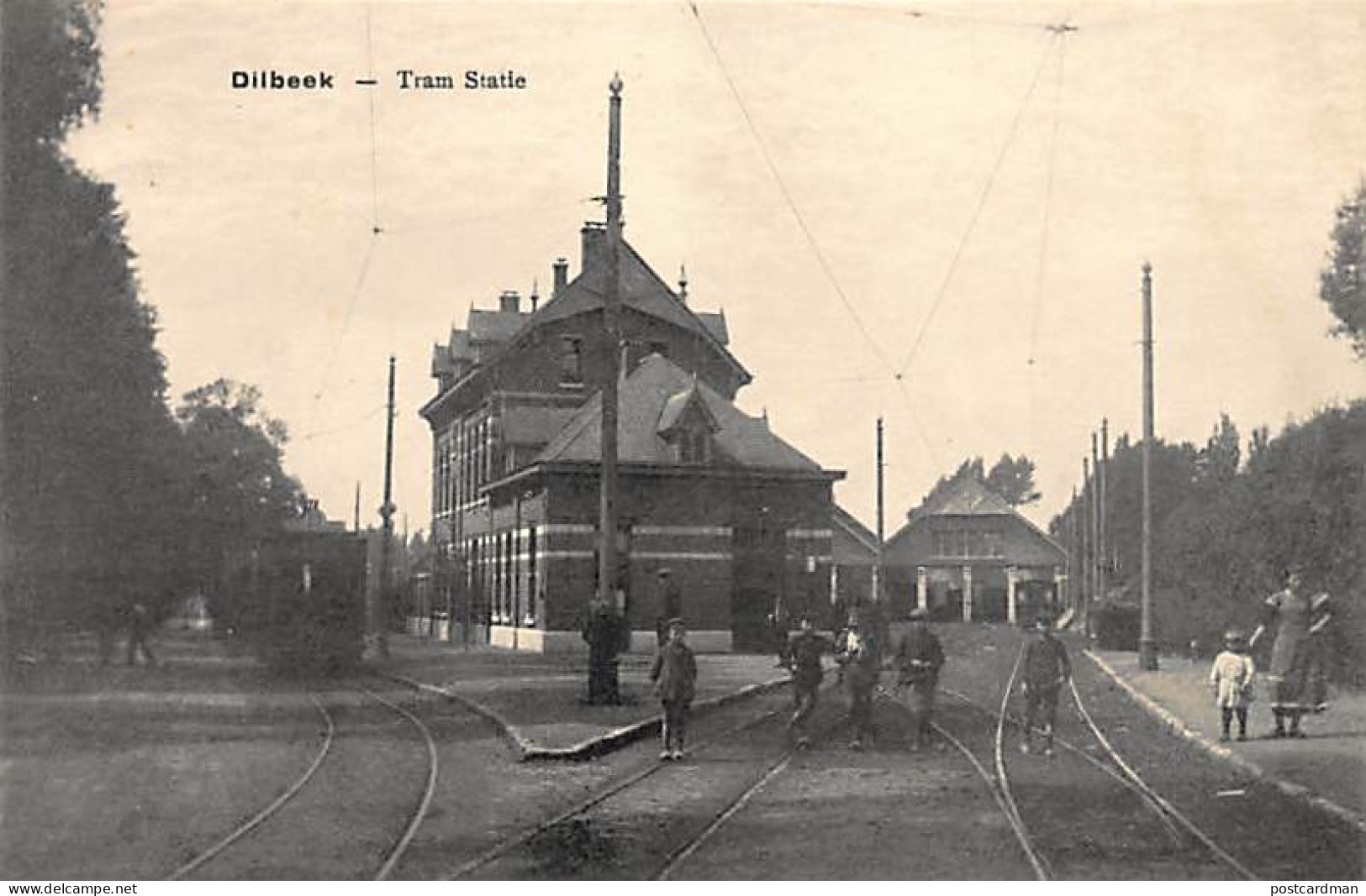 België - DILBEEK (Vl. Br.) - Tram Statie - Streetcar Tramway Station - Ed. De Scrijver-Plas Voir les scans pour l'état
