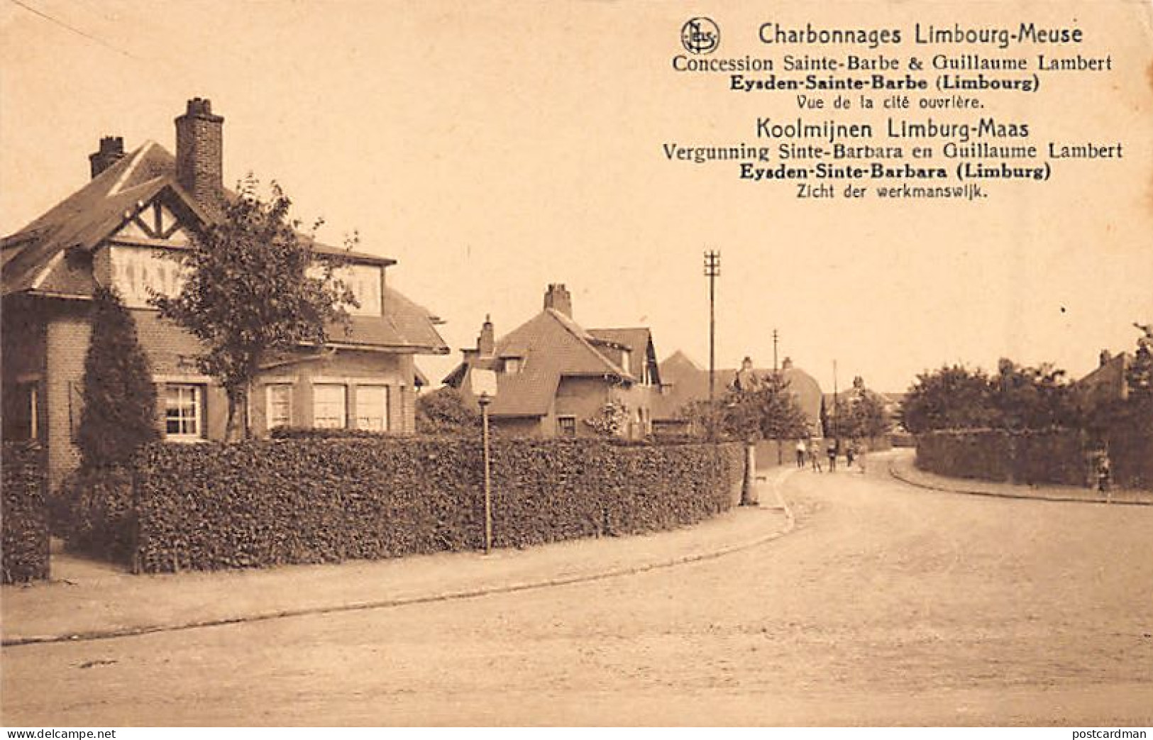 België - EISDEN (Limb.) Steenkoolmijn - Zicht der werkmanswijk - Société Anonyme des Charbonnages Limbourg-Meuse