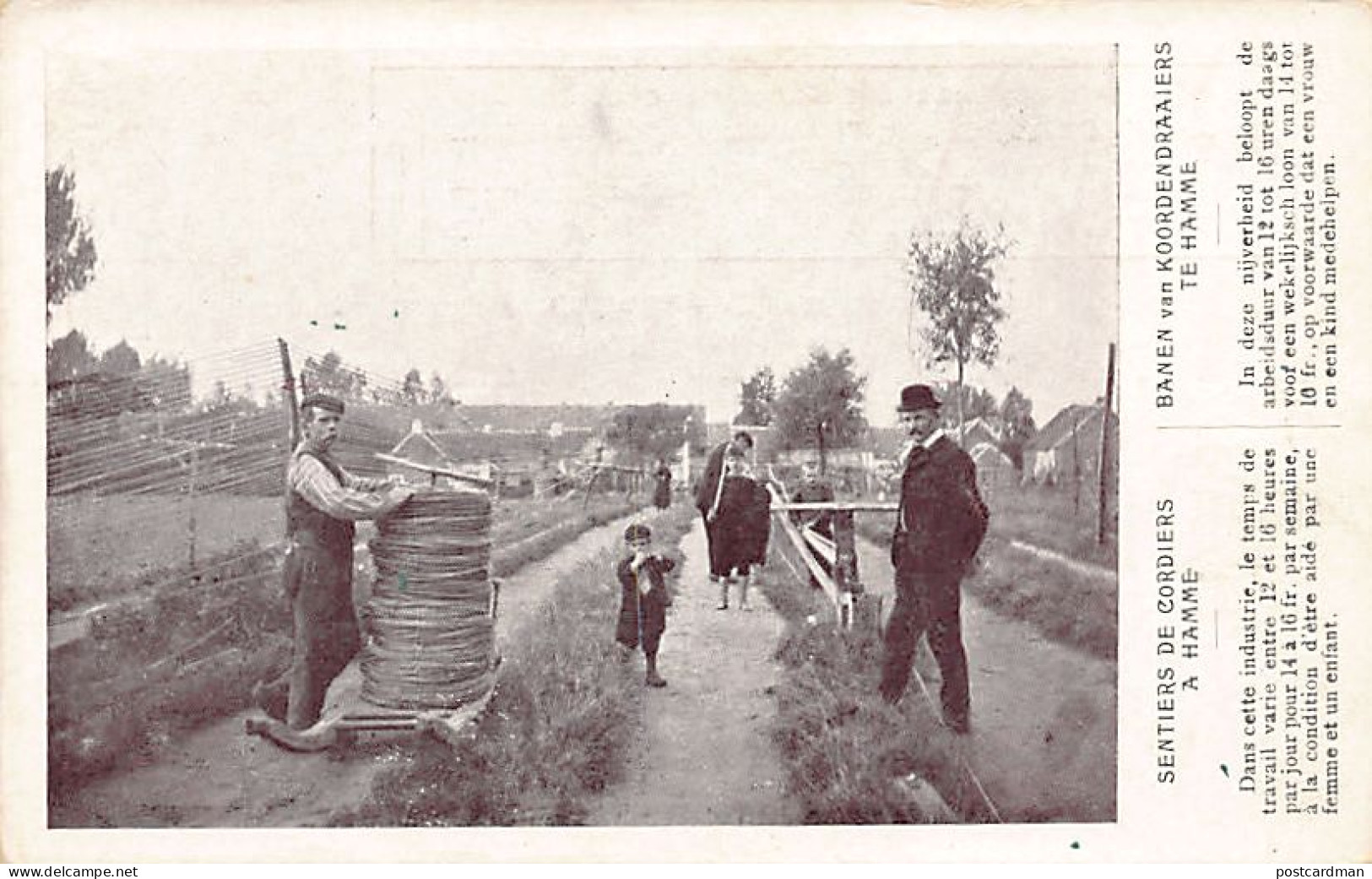 België - HAMME (Vl. Br.) Banen van Koordendraaiers - Sentiers de cordiers