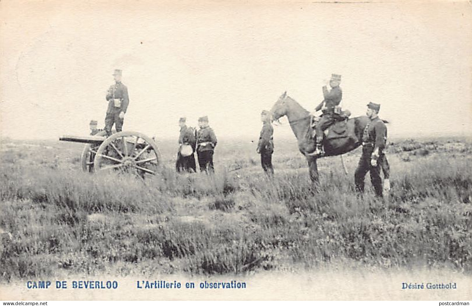 België - Leopoldsburg - Camp de Beverloo - L'artillerie en observation.