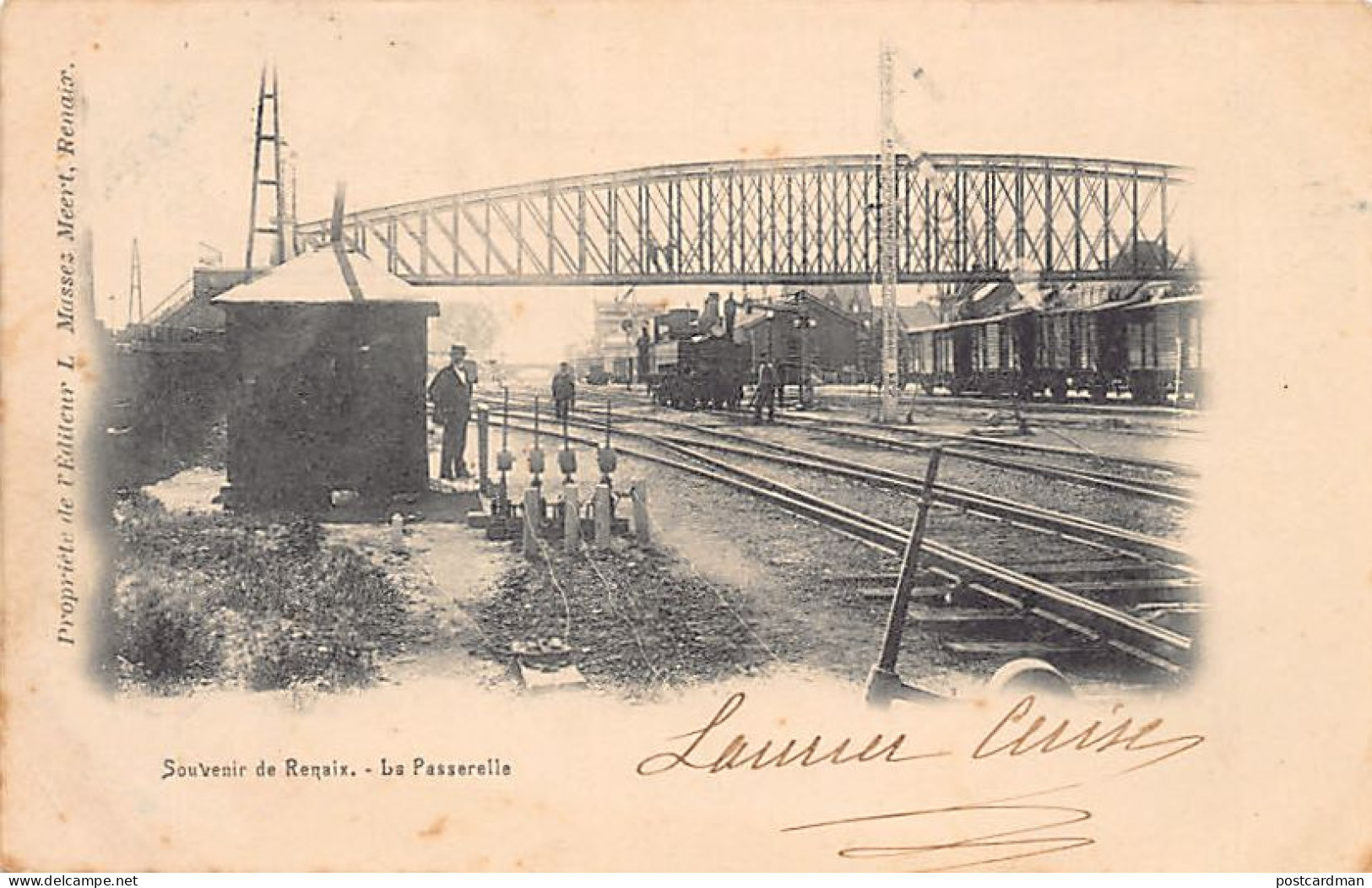 België - RONSE Renaix (O. Vl.) La Passerelle de la gare - De stationsbrug
