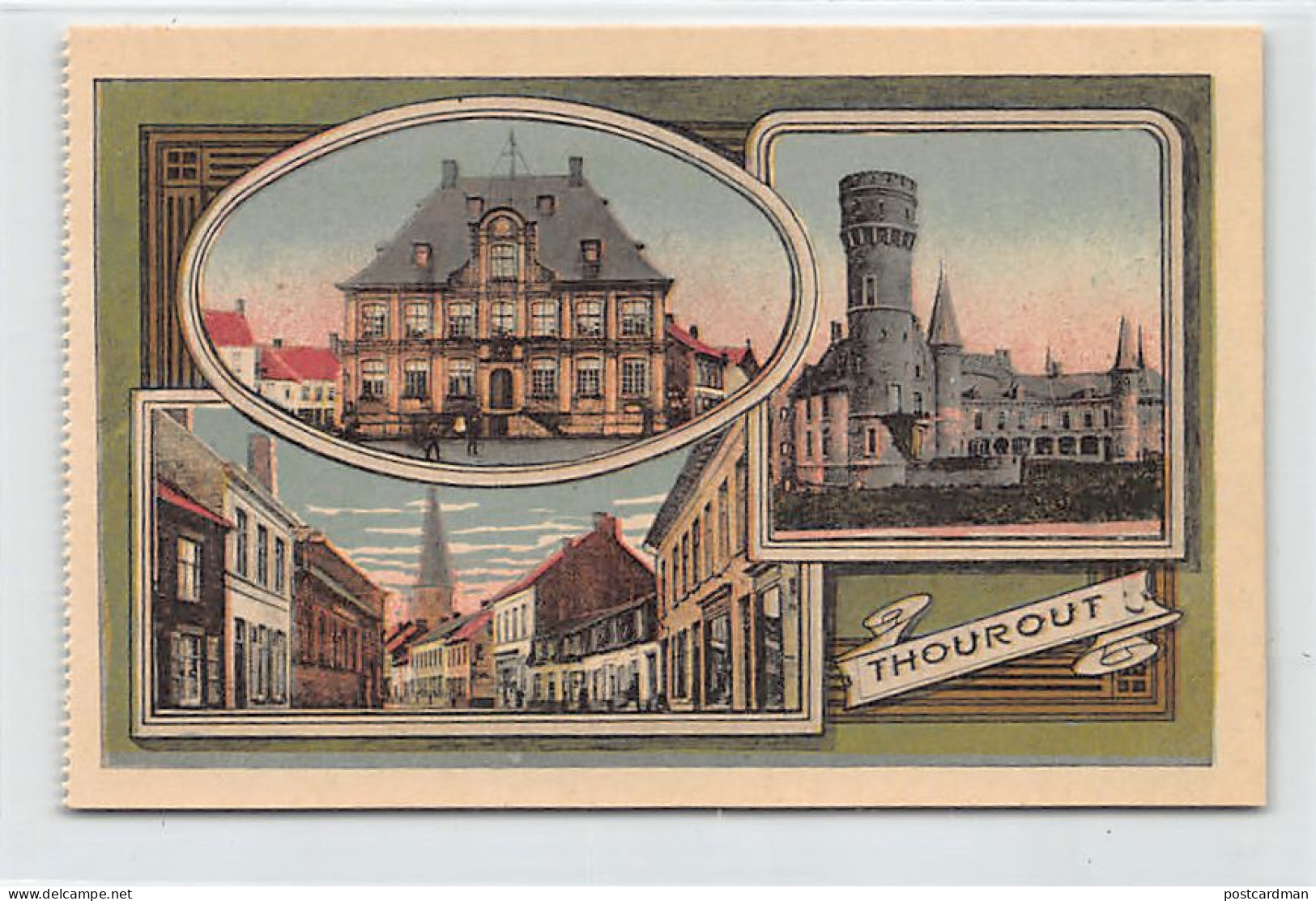 België - TORHOUT (W. Vl.) Het kasteel - Stadhuis - Hoofdstraat