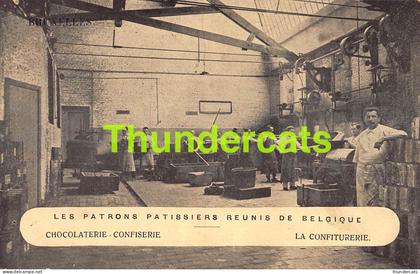 CPA LES PATRONS PATISSIERS REUNIS DE BELGIQUE BRUXELLES CHOCOLAT CHOCOLATERIE CONFISERIE