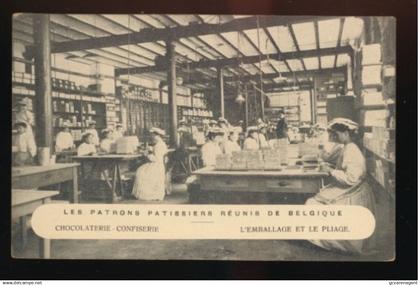 LES PATRONS PATISSIERS REUNIS DE BELGIQUE , COCOLATERIE CONFISERIE - L'EMBALLAGE ET LE PLIAGE