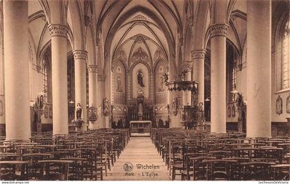 [-20%] BELGIQUE - Wichelen - Kerk - Nels - Fr De Paepe - intérieur - autel - religion - Carte postale ancienne