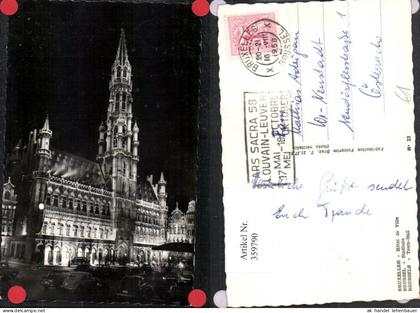 359790,Belgium Bruxelles Brüssel Hotel de Ville Rathaus b. Nacht