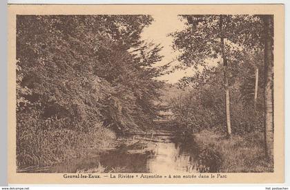 (38381) AK Genval-les-Eaux, Fluß "Argentinie" im Park, 1932