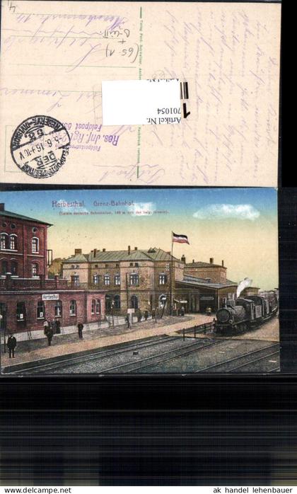 701054 Lontzen Herbesthal Grenz Bahnhof Lokomotive Zug Feldpost Res. Inf. Reg. 248