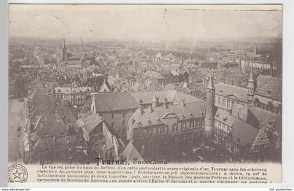 (89318) AK Tournai, Doornik, Panorama, Feldpost 1915