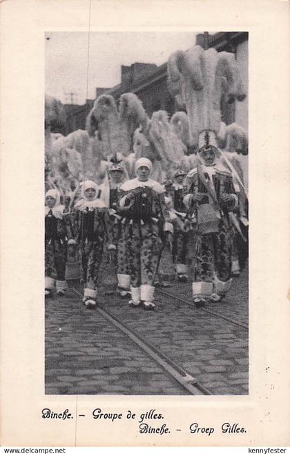 Binche. - Groupe de gilles. Binche. Groep Gilles.