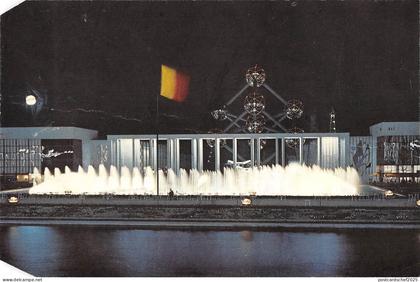 BT3692 belgian exhibition Bruxelles pplace et portique la nuit      Belgium