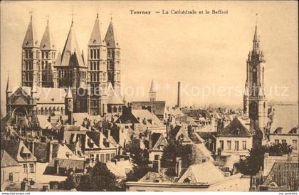 Tournay Liege Cathedrale et le Beffroi
