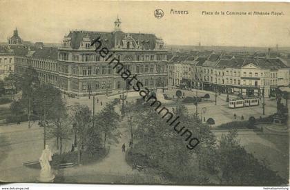 Anvers - Place de la Commune et Athenee Royal