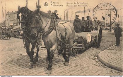 BELGIQUE - Antwerpen - Paarden Ambachten - tonneaux - cheminées - animé - CPA