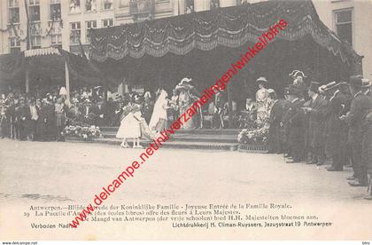 Blijde intrede der Koninklijke Familie - de Maagd van Antwerpen der vrije scholen - Antwerpen