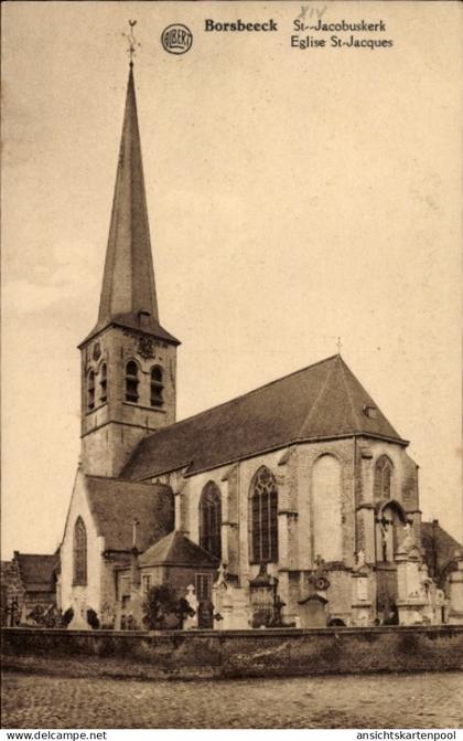 CPA Borsbeek Flandre Anvers, Eglise St-Jacques