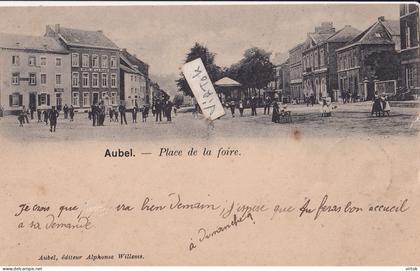 AUBEL : Place de la foire    (  ecrit  1904  avec timbre )