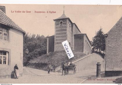 Bassenge : L'eglise : La vallée du Geer  (  attelage )