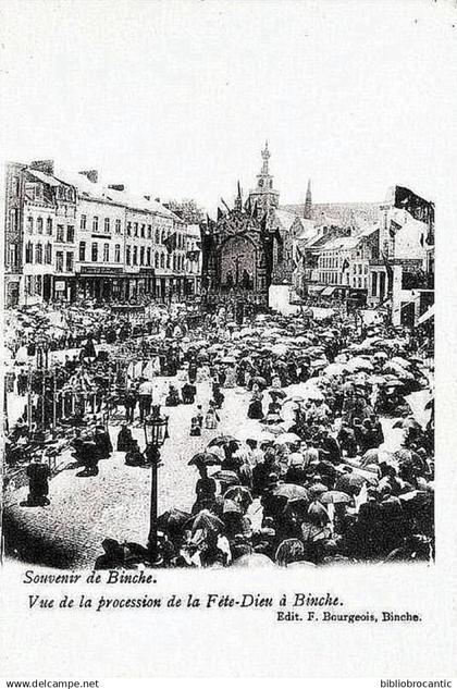 BELGIQUE - Cpa précurseur - SOUVENIR DE BINCHE - VUE DE LA PROCESSION DE LA FETE-DIEU A BINCHE