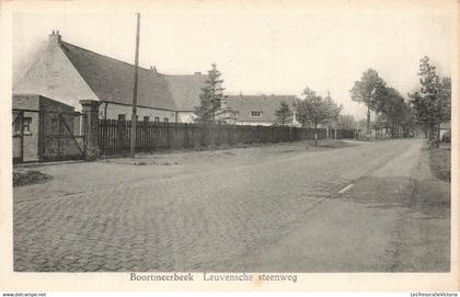 BELGIQUE - Boortmeerbeek - Leuvensche steenweg - Bâtiment -  Chaussée - Pavé - Ed Verhoeven - Carte postale ancienne