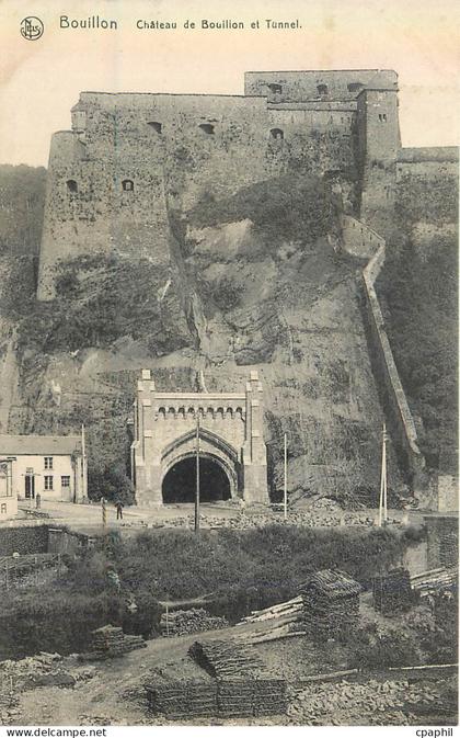 CPA bouillon chateau de bouillon et tunnel