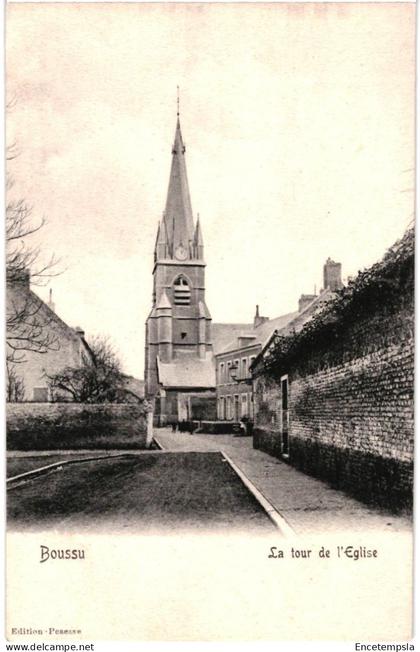 CPA Carte Postale  Belgique Boussu Tour  de l'église début 1900  VM104780ok