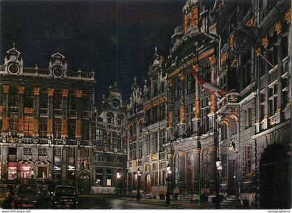 A5177 Belgium Bruxelles Grand'Place vue partielle de nuit