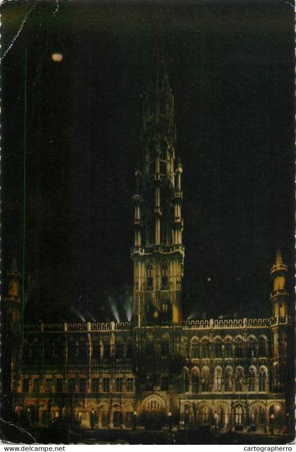 A5741 Belgium Bruxelles Stadhuis bei Nacht
