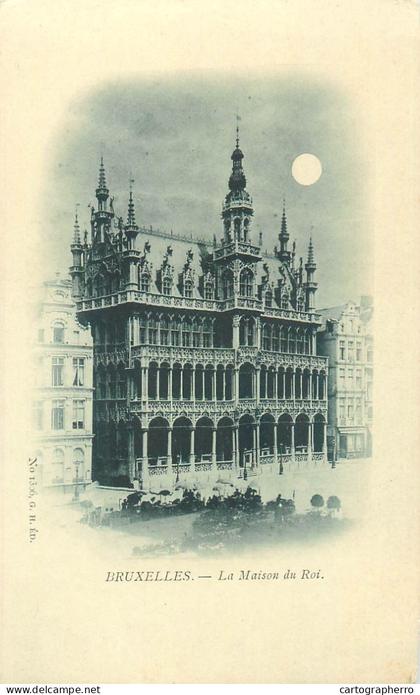 A5848 Bruxelles moonlight maison du roi 1900s