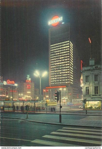 Belgium Bruxelles Rogier International Center night view