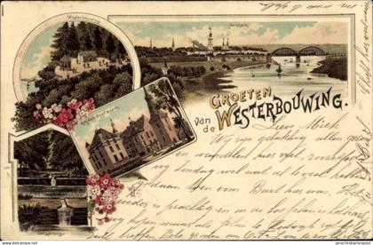 CPA Arnhem Gelderland Niederlande, Westerbouwing, Schloss, Stadt, Anlagen