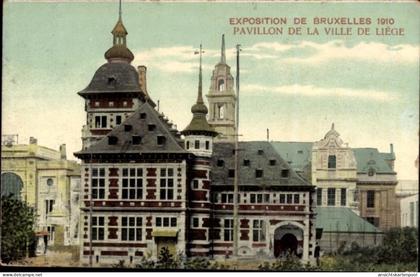 CPA Brüssel Brüssel, Ausstellung 1910, Pavillon der Stadt Lüttich