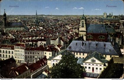 CPA Bruxelles Brüssel, Panorama der Stadt, Hausdächer, Kirchturm