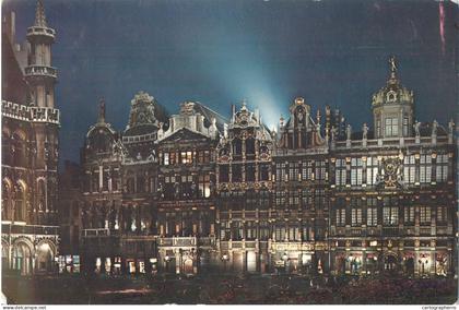 A5572 Belgium Bruxelles Grote Markt bei Nacht