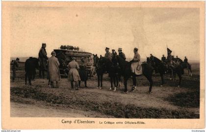 CPA Carte Postale  Belgique  Elsenborn Camp La critique entre Officiers alliés VM94454