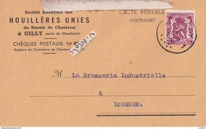 GILLY :  Houillères Unies   (  Brosserie Izegem )   1946