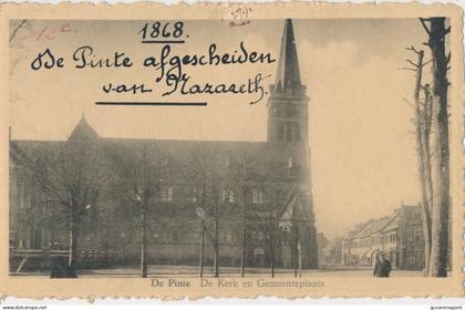 DE PINTE     DE KERK EN GEMEENTEPLAATS