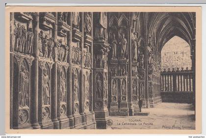 (59066) AK Tournai, Doornik, La Cathédrale, le Porche, vor 1945