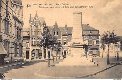 Belgique - BRAINE L'ALLEUD (Br. W.) Place Cloquet - Monument de la Grande Guerre