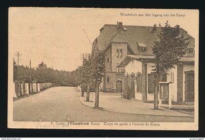 ELSENBORN KAMP  WACHTHUIS AAN DEN INGANG VAN HET KAMP   2 SCANS