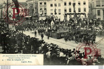 BRUXELLES  FETES DU 75 ANNIVERSAIRE DE L'INDEPENDANCE BELGE