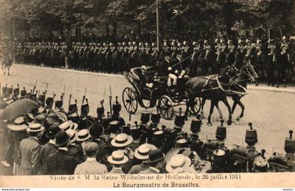 BRUXELLES / VISITE DE LA REINE WILHELMINA EN 1911