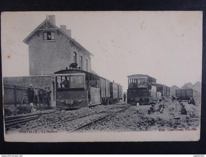 Forville La Station (2 trams à vapeur)