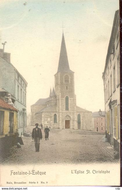 cpa fontaine-l'évêque   1908