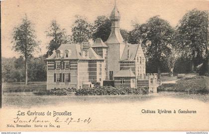 [-30%] BELGIQUE - Les environs de Bruxelles - Château Rivière à Ganchoren - Carte postale Ancienne