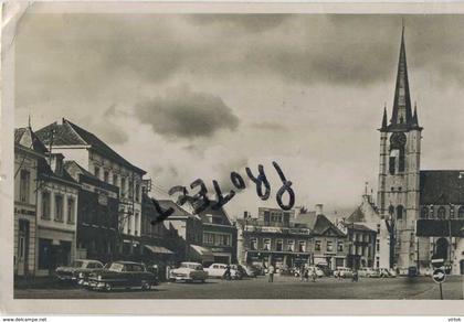 Geel :  groote markt - hotels   ( geschreven met zegel )  old cars