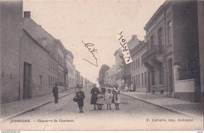 Jodoigne :   chaussée de Charleroi   (  1905  avec timbre )