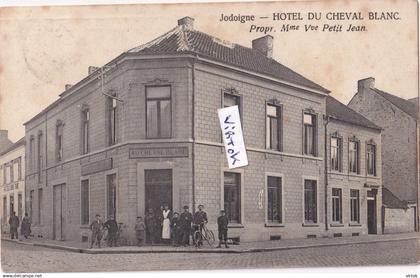 Jodoigne :  Hotel du Cheval Blanc (  1906 avec timbre )